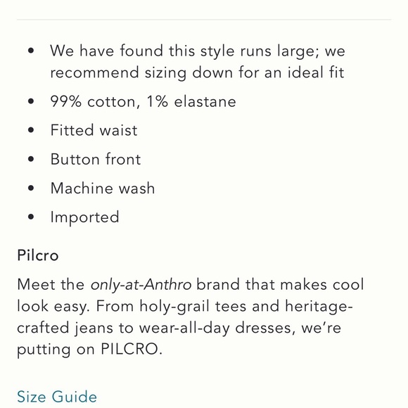 NWT Pilcro Short Sleeve Fitted Wait Blouse - Medium - Picture 6 of 7